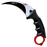 MSGumiho Karambit Knife Trainer No Offensive Karambit Trainer Stainless Steel Practice Training Knife Karambit Knife with Sheath for Beginner 100% Safe Practice Knives Trainer Tool (Asiimov)