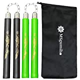 MSGumiho Safe Foam Rubber Training Nunchucks Nunchakus with Steel Chain 2PCS for Kids & Beginners Practice and Training