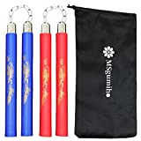 MSGumiho Safe Foam Rubber Training Nunchucks Nunchakus with Steel Chain 2PCS for Kids & Beginners Practice and Training