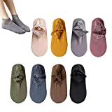 Lace Socks for Women Ankle,Knit Cotton Socks, Cute Ankle Lace Ruffled Socks for Women,Warm Non-Slip Thick Lace Floor Socks (8pair)