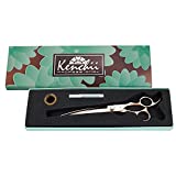 Kenchii Dog Grooming Scissors | 8 Inch Shears | Curved Scissors for Dog Grooming | Rose Collection Dog Shears | Pet Grooming Accessories | Pet Hair Trimming Scissor