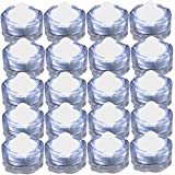 JYtrend Super Bright LED Floral Tea Light Submersible Lights for Party Wedding (White, 20 Pack)