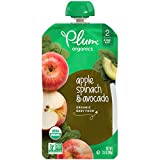 Plum Organics Stage 2, Organic Baby Food, Apple, Spinach & Avocado, 3.5 Ounce Pouch (Pack of 12) (Packaging May Vary)