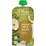 Plum Organics Stage 2, Organic Baby Food, Pea, Kiwi, Pear & Avocado, 3.5 Oz Pouch (Pack of 6)