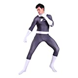 Gesikai01 Danny Phantom Cosplay Costume 3D Print Spandex Zentai Suit SuperHero Bodysuit Halloween Costume for Adults Kids (Adult-X-Large (Height 67-71 inch))