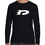 Men's Letter D Design Graphic T-Shirt Fashion Vintage Creativity Unisex Gift Tshirt Long Sleeve Tees Black M