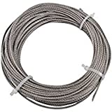 Wire Rope, Vinyl Coated Aircraft Cable, 250-Feet-by-1/8-Inch Thru 3/16-Inch