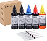 Ink Refill kit 5x100ml for Canon 250 251 270 271 280 281 225 226 1200 2200 PG210 CL211 PG245 CL246 Refillable Ink Cartridge with 5 Syringes (PBK, BK, C, M, Y)