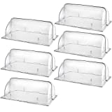 Mophorn 6 Pack Chafing Dish Cover Clear 21"x13"x17" Full Size Roll Top Chafing Dish Clear Plastic Bakery Pan Display Cover