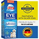 Cat & Dog Eye Wash Drops & Tear Stain Remover, Cleaner | Eye Infection Treatment Helps Prevent Pink Eye, Conjunctivitis, Relief Allergies Symptoms, Runny, Dry Eyes - Safe for Small Animals