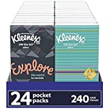 Kleenex On-The-Go Facial Tissues, 96 Travel Packs (12 Packs of 8), 10 Tissues per Pack (960 Total Tissues)