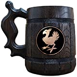 Final Fantasy Chocobo Beer Mug, 17oz, Final Fantasy Merch, 21st Birthday Gifts For Him, Fathers Day Beer Mug, Final Fantasy Gifts, Wooden Beer Stein, Geek Gifts