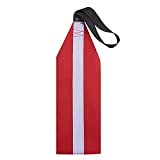 MOOCY Safety Tow Flag with Webbing for Kayak Boat Bicycle Travel Tow Warning Truck Loads (Red with Reflective Band)