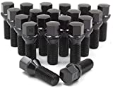 Wheel Accessories Parts Set of 20 Wheel Lug Bolts M16x1.50 Conical Acorn Seat Thread 30mm Long Designed for ProMaster to Use with Aftermarket Wheels (M16x1.5 Black)