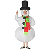 Inflatable Snowman Costume, Blow Up Fancy Dress Costume, Unisex Adult Cosplay Party Costume (Snowman)