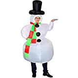 Wecloth Christmas Inflatable Snowman Cosplay Costume Party Fancy Dress Blow Up Body Suit Jumpsuit (Adult)