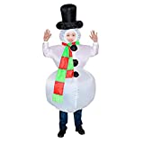 Arokibui Inflatable Snowman Costume Funny Blow up Costumes for Women Cosplay Party Halloween Christmas Costume Christmas Decorations