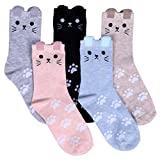 Jeasona Womens Cat Socks Cute Animal Novelty Funny Cotton Gifts