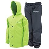 FROGG TOGGS Unisex-Youth Polly Woggs Waterproof Breathable Rain Suit, Hivis Green, Large