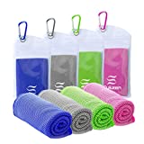 Cooling Towel(40"x12") Microfiber Cool Towel,Soft Breathable Chilly Towel for Yoga, Golf, Gym, Camping, Running, Workout & More Activities