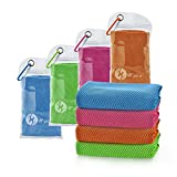 U-pick 4 Packs Cooling Towel (40"x 12"),Ice Towel,Microfiber Towel,Soft Breathable Chilly Towel for Yoga,Sport,Gym,Workout,Camping,Fitness,Running,Workout & More Activities