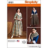 Simplicity 8161 Women's 18th Century Dress Historical Costume Sewing Pattern, Sizes 6-14
