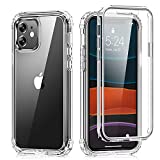 TENDLIN Compatible with iPhone 11 Case, [Military Grade Drop Protection] Built-in Screen Protector with Rugged TPU Shockproof Bumper 360 Full Body Protective Clear Case