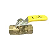 Nigo Industrial Co. 240 Series Forged Brass Mini Gas Ball Valve, CSA Certified, NPT Female, Standard Port 600WOG (1/4" NPT Female x 1/4" NPT Female, Lever Handle)