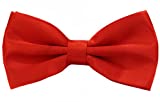Soophen Per-Tied Mens Adjustable Length Formal Tuxedo Bow Tie Red Orange