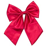 Ladies Girl Bowknot Bow Tie - Adjustable Pre-tied Solid Color Handmade Bowties for Women Costume Accessory