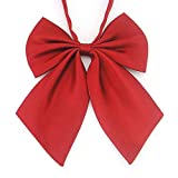 Japan Cosplay Noble School Student Girl Style Bow Tie Wine Red