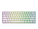 HK GAMING GK61 Mechanical Gaming Keyboard - 61 Keys Multi Color RGB Illuminated LED Backlit Wired Programmable for PC/Mac Gamer (Gateron Optical Yellow, White)