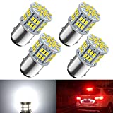 1157 Led Brake Light Bulb, 12V-24V 1157 7528 2357 2057 BAY15D LED Replacement Light Bulb for Brake Tail Running Parking Backup Light for Car RV Trailer Boat, 54SMD 3014 Chipset White light, 4PCS