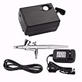 Airbrush Makeup Machine Kit with Spray Gun Air Compressor 0.4mm Needles for Beauty Cosmetic Skin Care Tattoos Manicure Body Painting