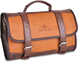 Vetelli Hanging Leather Toiletry Bag for Men, Perfect For Travel and a Fantastic Gift