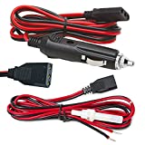 CB Power Cord 3 Pin Plug Cable-2 Wire 15A Fused Replacement with 12V Cigarette Lighter Plug for CB/Ham Radio (3PIN 2PACK)