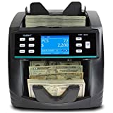 KBR-1500 Bank Grade Mixed Denomination Money Counter Machine, Sorter and Value Reader with Advanced Counterfeit Detection (UV/MG/MT/IR/2CIS), Multi-Currency (USD/CAD/MXN), Printing Enabled