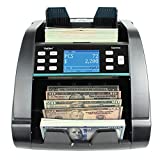 Kolibri Domino US Professional Money Counter Machine Mixed Denomination, Value Cash Counter with Fake Money Counterfeit Bill Detector, Multi Currency, Counting Receipt Printing Enabled, Small Business