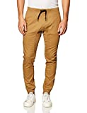 Southpole Men's Basic Stretch Twill Jogger Pants-Reg and Big & Tall Sizes, Tobacco, Medium