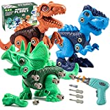 Yommida Dinosaur Toys for 3 4 5 6 7 8 Year Old Boys, Take Apart Dinosaur Toys for Kids STEM Construction Tools Education Toys for Kids Easter Children's Day Christmas Birthday Gifts Boys Girls