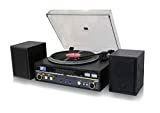 TechPlay Commander, Turntable w/Pitch Control, CD Player, Amplifier W/VU Meter, Bluetooth and USB Recording