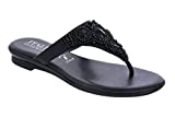 ITALIAN Shoemakers Womens Mystify Thong Sandal (8.5, Black)