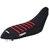 Enjoy Mfg Seat Cover - Compatible Fit for Yamaha Raptor 700 700R 2006-2021#193 (All Black/RED Ribs)