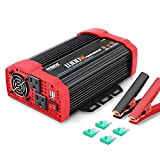 NDDI 1000W Car Power Inverter 12V DC to 110V AC Converter with Dual AC Outlets and 3.1A Quick Charging USB Port Car Adapter