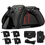 Controller Charger for Xbox Series X S - Dual Controller Charger Kit Compatible with Xbox Series X/Series S/One/One X/One S Elite with 2 Rechargeable Battery Packs 4 Battery Covers and a Charging Cord