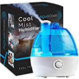 AquaOasis™ Cool Mist Humidifier {2.2L Water Tank} Quiet Ultrasonic Humidifiers for Bedroom & Large room - Adjustable -360° Rotation Nozzle, Auto-Shut Off, Humidifiers for Babies Nursery & Whole House