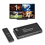 Expert Connect 4 Ports Quad HDMI Multi-Viewer/Screen Divider/Switch | 1080p @ 60Hz | 5 Viewing Modes