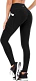 Ewedoos High Waisted Leggings with Pockets for Women, Yoga Pants for Women Workout Leggings for Women with Pockets (Ew330 Black, Large)