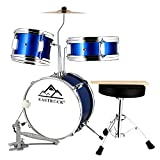 Drum Set Eastrock 3 Piece Kids Drum Set 13 Inch with Throne,Cymbal,Pedal,Drumsticks,Junior Drumsets,Younth&Beginner Drum Sets（Blue）