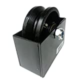 Bobco Metals 4" Cast Iron V Groove Wheel - Roller Bearing Residential Rolling Gates - with Cover Box- 1 wheel